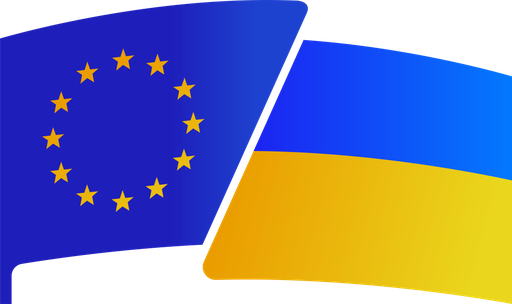 Логотип EUCF — прапори ЄС та України